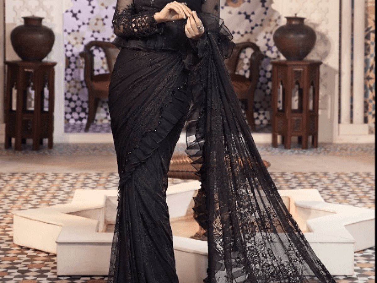 Maria b black on sale saree