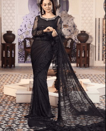 MARIA B STICHED EMBROIDERED SAREE LATEST COLLECTION 2022