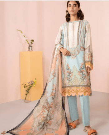 2 Pcs Printed Lawn Suit Latest Summer Collection 2022 (R43)