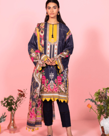 2 Pcs Embroidered Lawn Suit Latest Summer Collection 2022 (R45)
