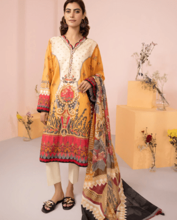2 Pcs Printed Lawn Suit Latest Summer Collection 2022 (420)