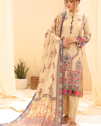WINTER PRINTED LILEN STICHED SUIT LATEST COLLECTION 2022