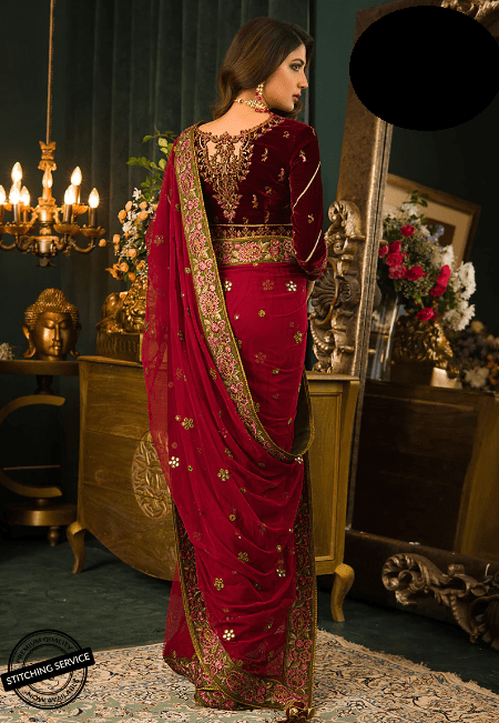Buy Stylish Printed Velvet Sarees Online at Best Price | Fabcurate