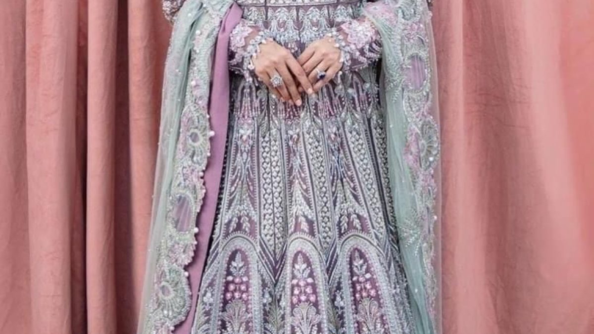 Party Wear Stitched Embroidered long Maxi Dress Latest Collection 2023