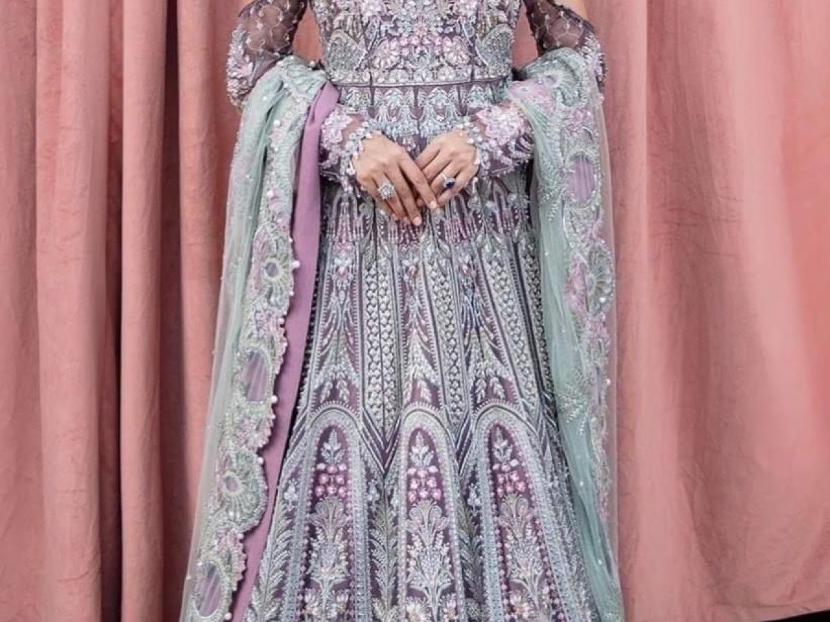 Party Wear Stitched Embroidered long Maxi Dress Latest Collection 2023