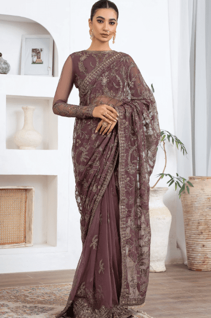 Net Sequins 06 Embroidered Saree Latest Collection 2023