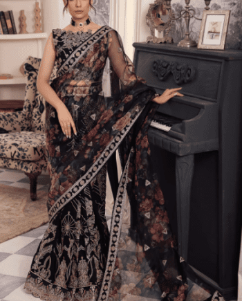 Black Georgette Saree