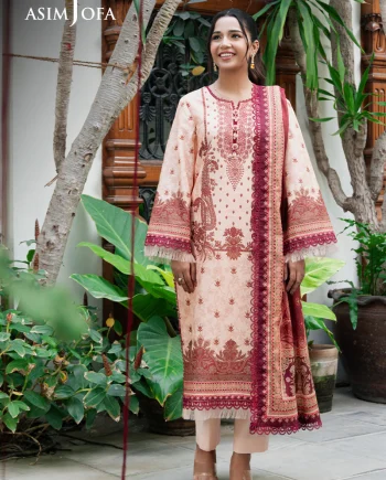 Asim Jofa Embroidered Lawn Stitched Suit