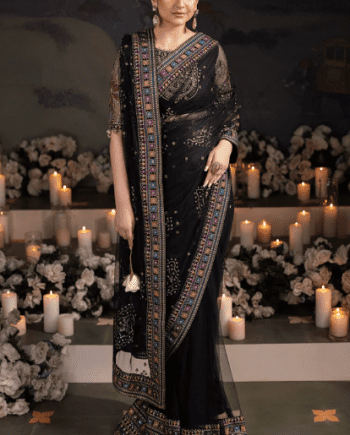 Black Designer Saree