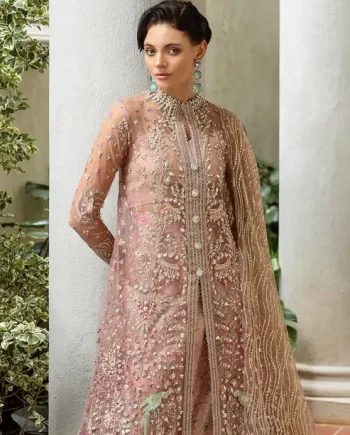 Mushq Before Sunrise luxury net tulle dress front view – Salai Karai USA