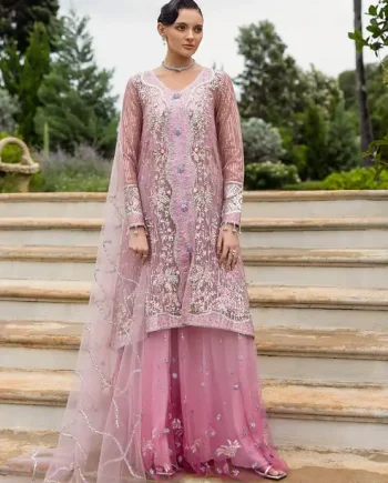 Mushq Pretty in Pink Dress Front View USA – Salai Karai