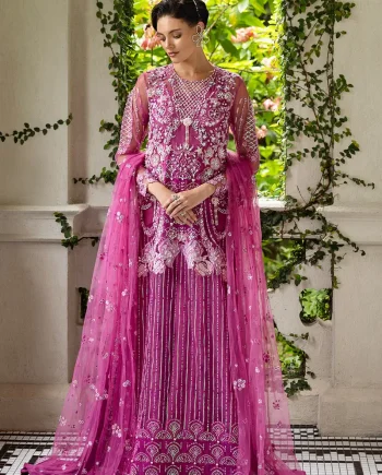 Mushq Sweet November blush pink dress front view – Salai Karai USA