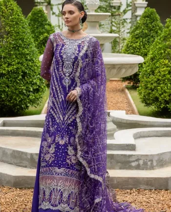 Mushq Untamed Heart Purple Dress front view – Salai Karai USA