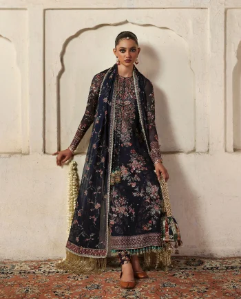 Hussain Rehar Rabab chiffon embroidered front view