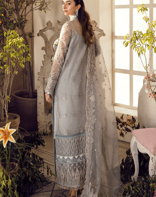 Alternative view of Party Wear Stiched Embroidered Organza Suit Fucia Collection 2022