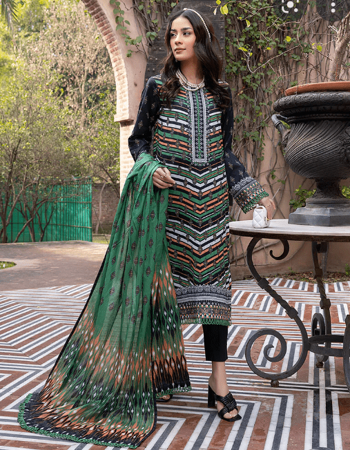 LAWN PRINTED SALWAR KAMEEZ SUMMER COLLECTION 2022 (04)