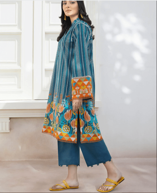 Alternative view of Printed Lawn Kurti Shirt Latest Summer Collection 2022 (V33)
