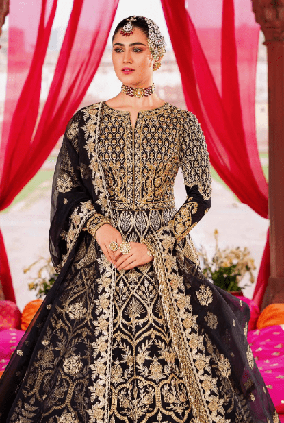 Alternative view of Black Long Maxi Dress with sleeve Latest Collection 2024