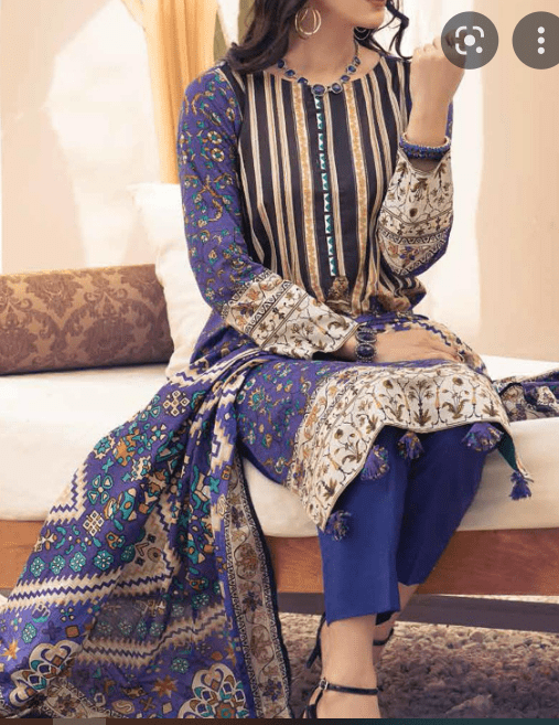 Alternative view of LAWN FORMAL WEAR PRINTED SUIT LATEST COLLECTION 2022 (101B)