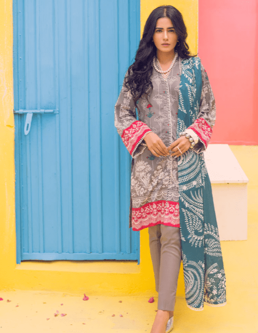 Lawn Printed Salwar Kameez Suit Summer Collection 2022 (162A)