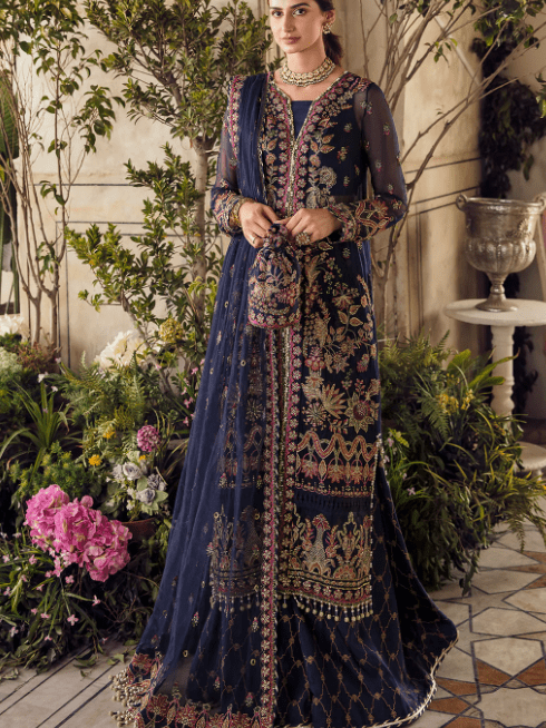 Party Wear Stiched Embroidered Chiffon Suit Latest Collection 2022