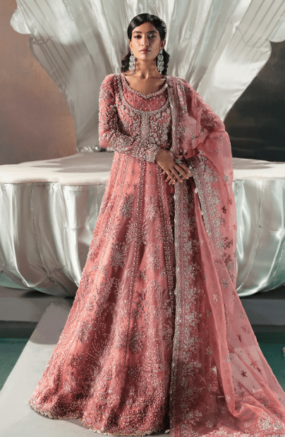 pink Bridal Long Maxi Latest Weeding Collection 2024