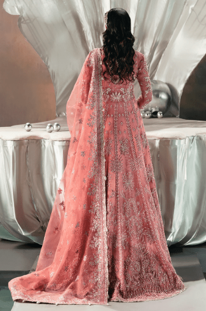 Alternative view of pink Bridal Long Maxi Latest Weeding Collection 2024