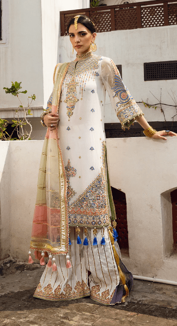Alternative view of White salwar kameez 08 Latest Chiffon Collection
