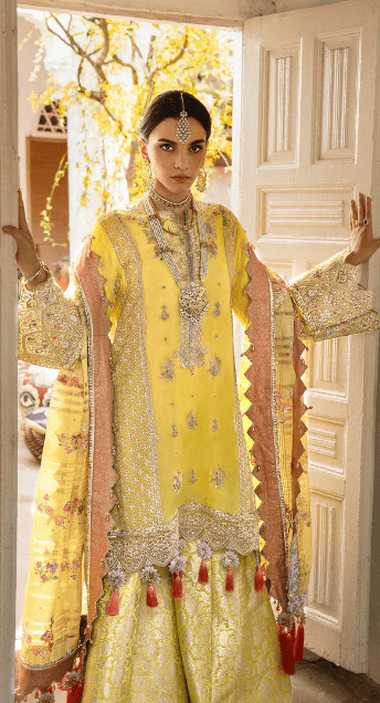 Alternative view of yellow Chiffon salwar kameez Latest Collection