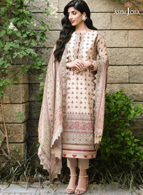 Asim Jofa Printed Stitched Lawn Suit AJRP-33