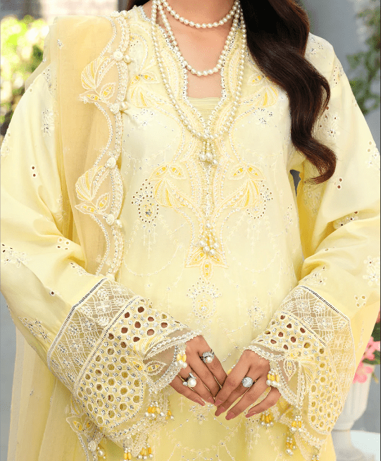 Alternative view of Luxury Lawn Chikenkari Stiched Salwar Kameez Suit Latest Collection 2022