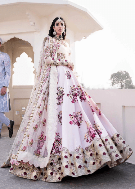 Alternative view of White Floral Lehenga Choli Latest Weeding Collection 2024