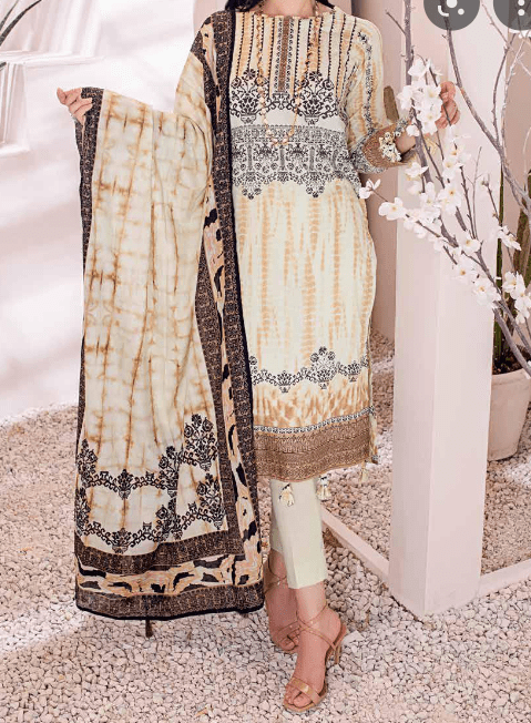 LAWN FORMAL WEAR PRINTED SUIT LATEST COLLECTION 2022 (90A)