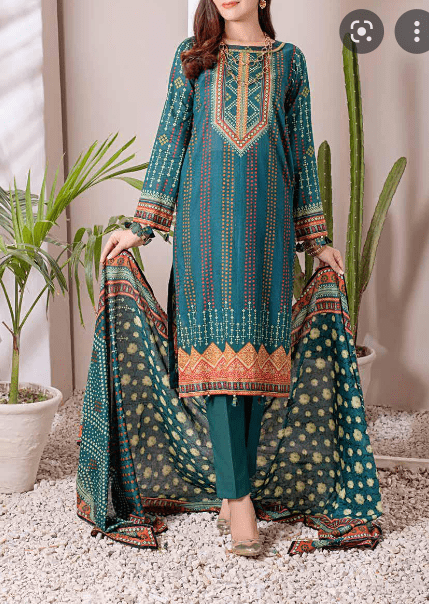 LAWN PRINTED SALWAR KAMEEZ SUMMER COLLECTION 2022 (92A)