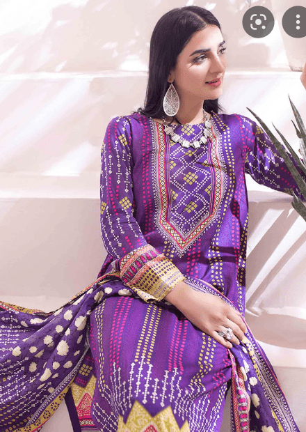 Alternative view of LAWN FORMAL WEAR PRINTED SUIT LATEST COLLECTION 2022 (92B)