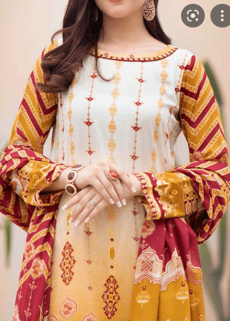 Alternative view of LAWN FORMAL WEAR PRINTED SUIT LATEST COLLECTION 2022 (95B)
