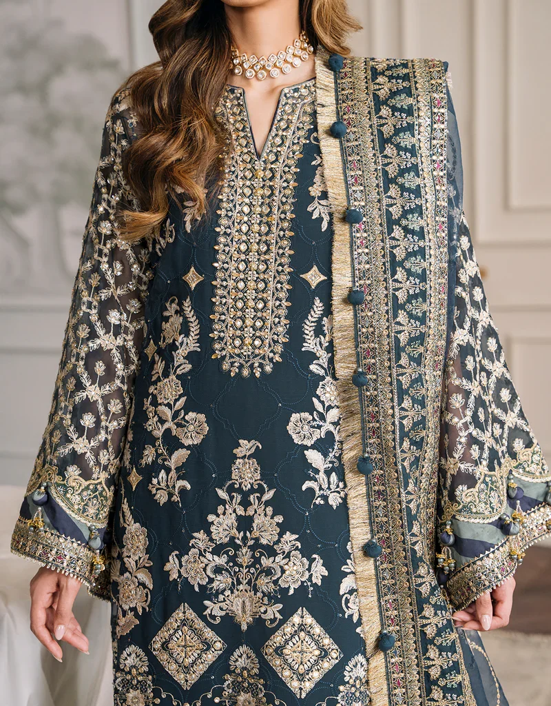 Alternative view of BAROQUE EMBROIDERED CHIFFON CH12-01 Latest Collection 2025