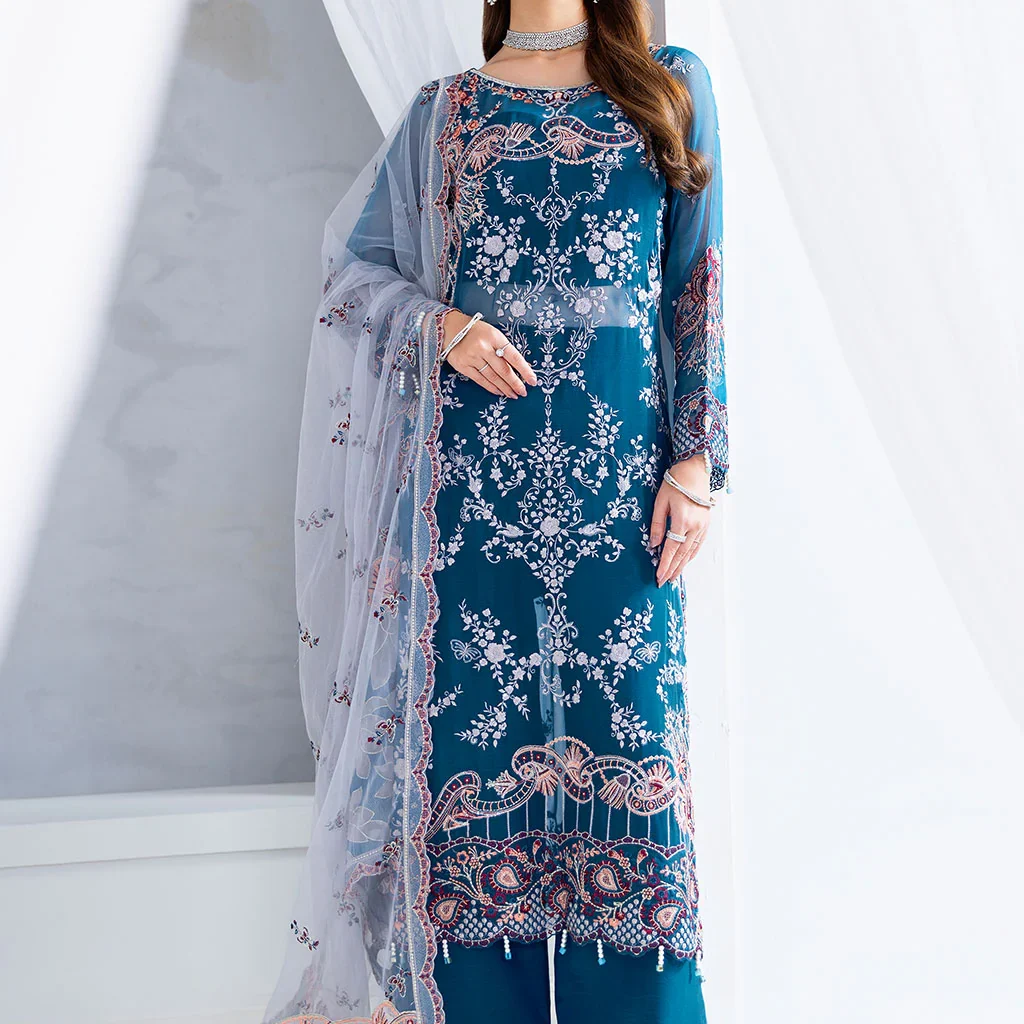 Designer Pakistani Chiffon Shalwar Kameez SK004 by Salai Karai – Perfect for Any Occasion