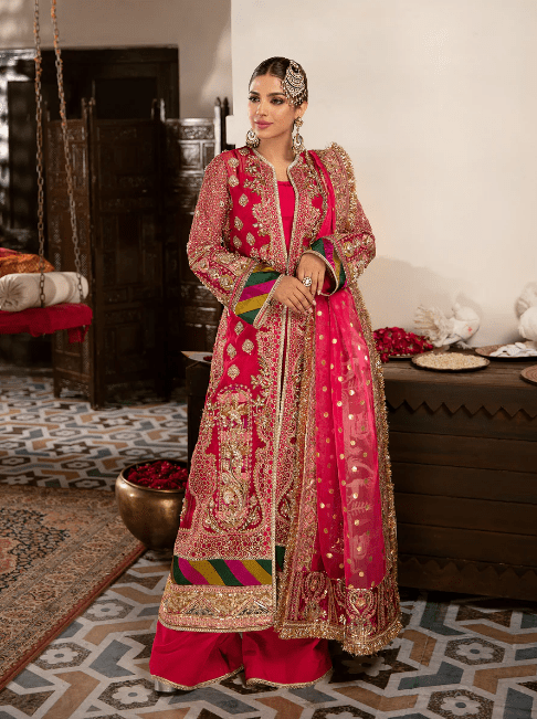 Party Wear Stitched Embroidered Organza Shalwar Kameez Dress