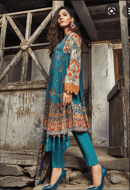 Alternative view of MARIA B EMBROIDERED 2 PCS LILEN COLLECTION 3