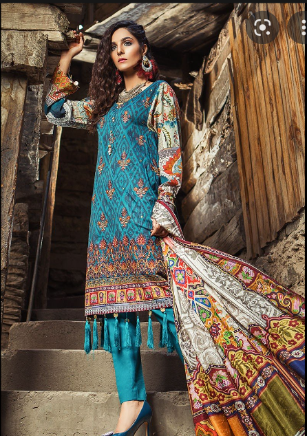 MARIA B EMBROIDERED 2 PCS LILEN COLLECTION 3