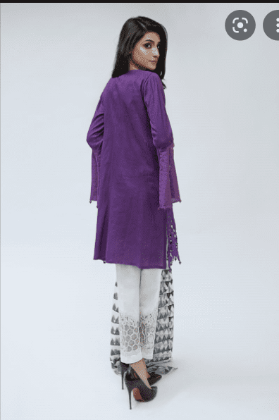 Alternative view of Maria b purple lawn stiched suit