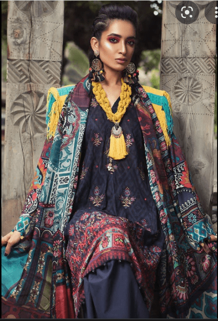 MARIA B EMBROIDERED 2 PCS LILEN COLLECTION 2