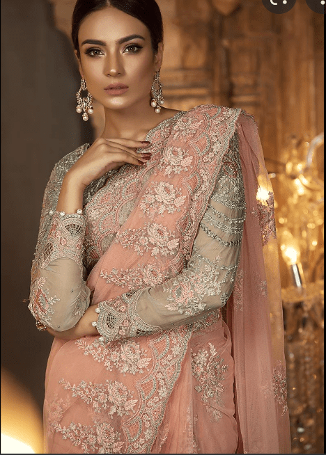 MARIA B STICHED SAREE B41404