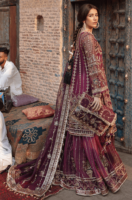 Alternative view of Party Wear Stitched Embroidered Organza dress Latest Collection 2022