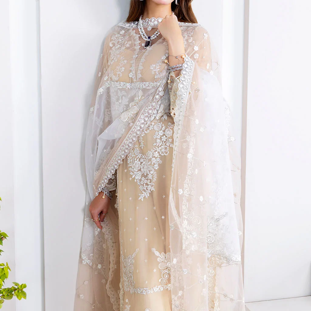 Pakistani Chiffon Shalwar Kameez SK003– Elegant Salai Karai Collection USA & UK