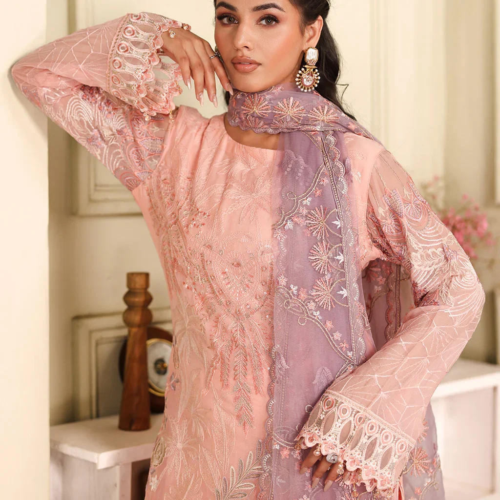 Alternative view of Pakistani Chiffon Suit SK-001 by Salai Karai – Premium Collection in UK & USA