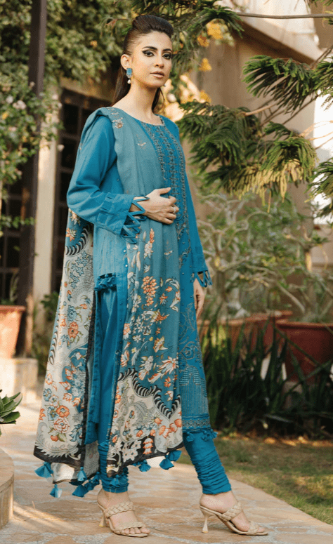 Alternative view of WINTER LEATHER PEACH FABRIC SALWAR KAMEEZ LATEST WINTER COLLECTION 5