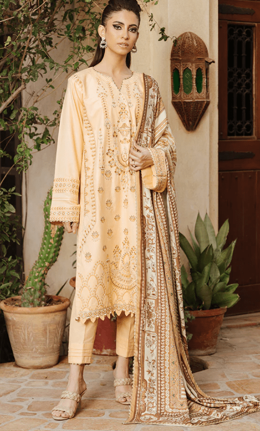 WINTER LEATHER PEACH FABRIC SALWAR KAMEEZ LATEST WINTER COLLECTION 10
