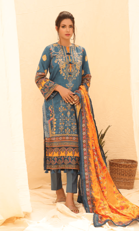 WINTER PRINTED LILEN STICHED SUIT LATEST COLLECTION 4